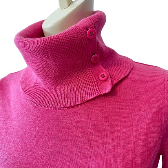NEW Vintage Esprit Buttons Turtleneck Sweater Preppy Parisian, Size S - Picture 13 of 16